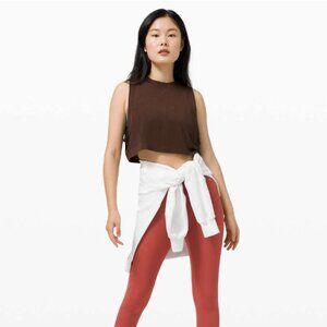 Lululemon Brown Muscle Love Cropped top Size 8